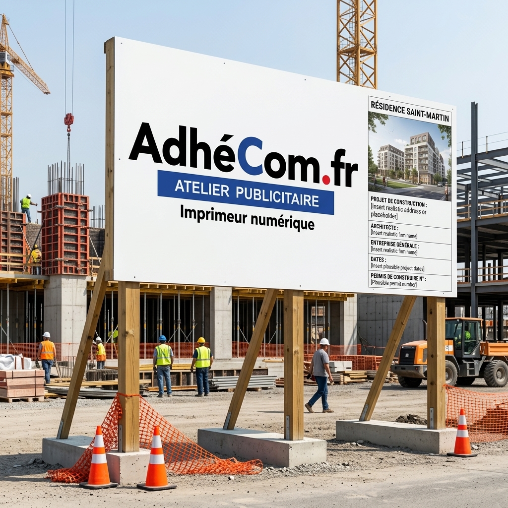 Bâche de chantier publicitaire